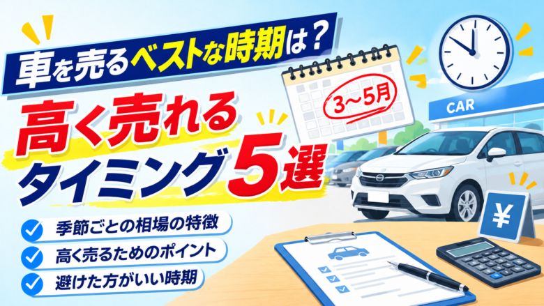 車を高く売るベストな時期とタイミング5選。3〜5月の売却時期や高く売るためのポイントを解説