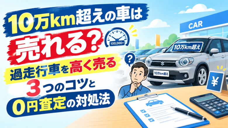 10万km超えの車は売れる？過走行車を高く売る3つのコツと0円査定の対処法