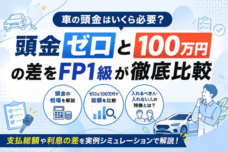 車の頭金はいくら必要？頭金ゼロと100万円の差をFP1級が徹底比較したアイキャッチ画像